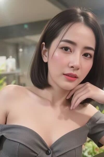 Girl MOJI posing gracefully – available for massage companionship in Nusa Bestari 1.