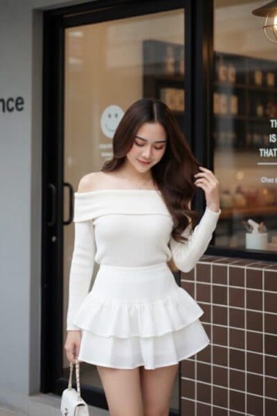 Girl AMMY posing gracefully – available for massage companionship in Bukit Indah 1.