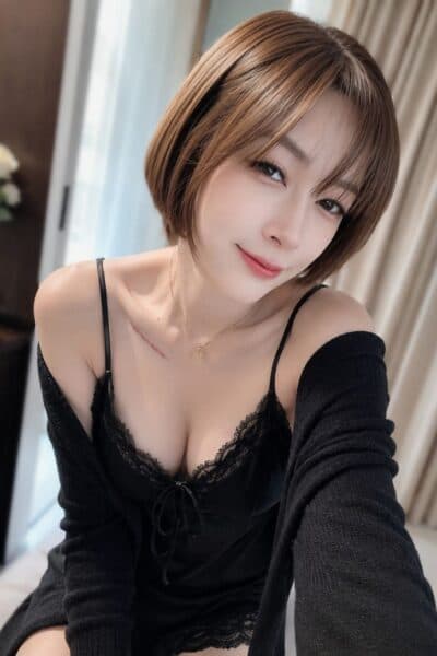 Girl VIVI posing gracefully – available for massage companionship in Nusa Bestari 1.